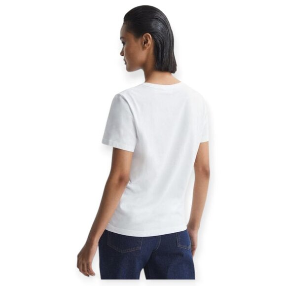Reiss White Cotton Bailey T-Shirt XS - Picture 4 of 13